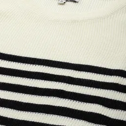 roadster Women Striped Round Neck Multicolor Sweater image 2