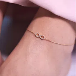 Infinity CZ Silver Anklet | With Certificate of Authenticity Sterling Silver Anklet-image-72