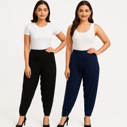 cozyplay Solid Viscose Women Harem Pants-picture-17