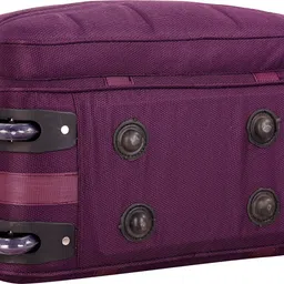 axen 50 L Strolley Duffel Bag - 50Ltr Strolley Bag - Unisex Travel Bag (54cm) Flat Folding Expandable Travel Bag - Purple - Regular Capacity image 3