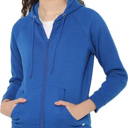 allen solly Women Full Sleeve Solid Hooded Sweatshirt-picture-17