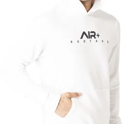 red tape Men Full Sleeve Graphic Print Hooded Sweatshirt image 3