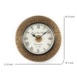 vedas Deli Brass MDF Wall Clock image 3