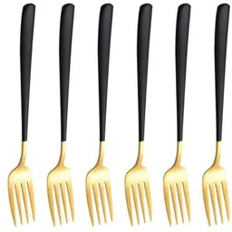 henij Titanium Plated Gold Dinner/Salad Forks Set Stainless Steel Dessert Fork, Dinner Fork, Fruit Fork, Salad Fork Set-picture-37