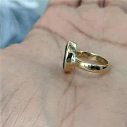 zayron Brass Emerald Gold Plated Ring image 5