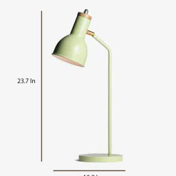 orange tree Lisa Green Iron Shade Study Lamp with Green Base Handcrafted image 4