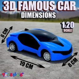 toysnus 3D LIGHT CAR -BLUE image 3