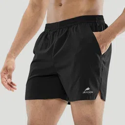 jaxcion Solid Men Black Gym Shorts, Running Shorts, Sports Shorts, Cycling Shorts, Compression Shorts-picture-23