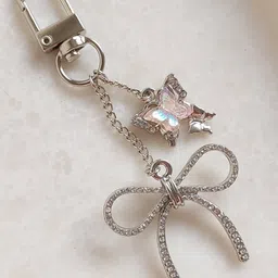 JMS HUB Mobile Chain Ornament Keychain Versatile Bowknot Charm Bag Pendant Keychain Phone Charm-image-2