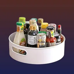 vlayner Plastic full rotation Twisting Holder Serving Tray – Living Space & Cooking Area Storage Basket-picture-29