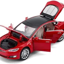 funablo Model S Toy Car TESLA 1:32 Scale Alloy Car Diecast Model Toys image 3