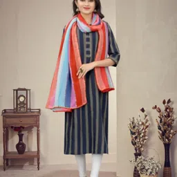 jayu Georgette Embroidered Multicolor Women Dupatta image 4