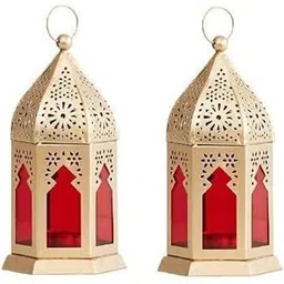 bwo OLIVER GOLD BEAUTIFUL INNOVATIVE Red, Black Iron Hanging Lantern image 2