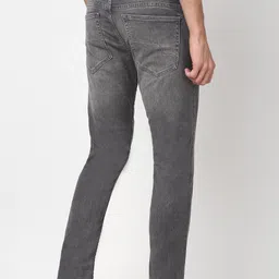 peter england Men Skinny Mid Rise Grey Jeans image 2