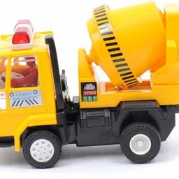pezyox Plastic Pull Back Concrete Mixer toy for kids image 2