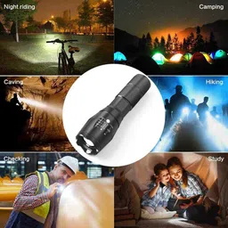 regals choice Super Bright Tactical Flashlight Rechargeable Torch for Camping & Security Torch image 5