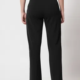 xzeezz Women Regular Fit Black Viscose Rayon Trousers image 3