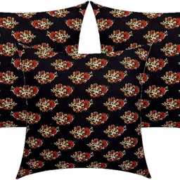 gkm 3 Cushion And 2 Microfibre Floral Bolster Pack of 5 image 3