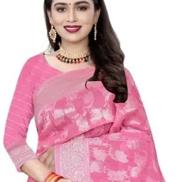 saadhvi Woven Banarasi Cotton Blend Saree image 3