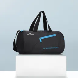 30 L Gym Duffel Bag - HOTSHOT BAGS 1334|GYM BAG| DUFFLE BAG|SPORTS BAG|TRAVEL BAG|FOLDABLE&EXPENDABLE| - Black-image-12