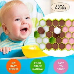 paramdhyey Rubber Flexible Silicone Honeycomb Shape 36 Cavity Ice Cube Trays f Multicolor Silicone Ice Cube Tray image 5