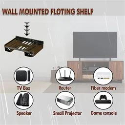 onum Wall Mount Set Top Box Stand/Wi-Fi Router Stand / Dish Tv stand Rack Shelf Plastic Wall Shelf image 3