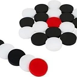 janmesh enterprises Shiny and Transparent Carrom Coins - Carrom Pawns Carrom Pawns image 2