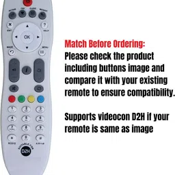 UNIMUS DTH Remote d2h Videocon Remote Controller image 2