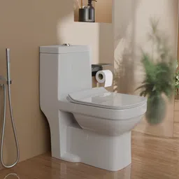 belluxury S-trap 4104- Clova CERAMIC FLOOR MOUNT ONE PIECE WESTERN TOILET Western Commode-picture-14