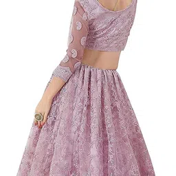 house of common Embroidered Semi Stitched Lehenga Choli image 2