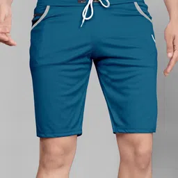 wereko Pack of 3 Solid Men Maroon, Grey, Light Blue Casual Shorts image 4