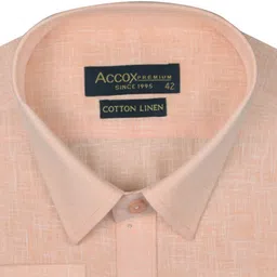 accox Men Regular Fit Self Design Spread Collar Formal Shirt image 2
