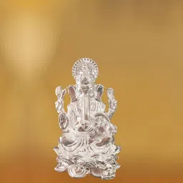 aumentare collections Ganesh Idol silver 01 Decorative Showpiece - 3.42 cm-picture-21