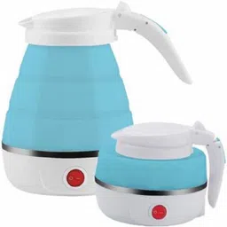 WGZ-011 P-45 Collapsible Electric Kettle Tea kettle Portable Silica Gel Foldable Electric Kettle with Separable Power Cord Electric Kettle 0.6 Liter 600ml(multicolor) Electric Kettle-image-0