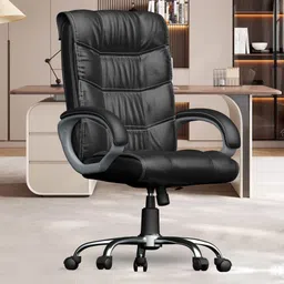 fugo Chair FG10C Office Chair, Study Chair, Computer Chair, 3 Years Warranty Leatherette Office Adjustable Arm Chair-picture-22