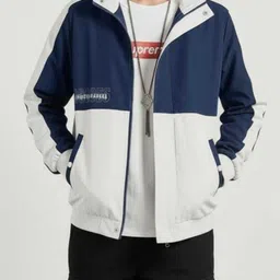 HEATGO MENS FASHION JACKET FULL SEELVES Colorblock Men Wind Cheater-picture-13