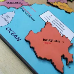 asvi India Map Wooden Puzzle with States and Union Territories image 5