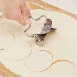 rbgiit Steel Puri Cutter Roller With Handle Baking Tools Dough Circle Roller Cutter K0 Kitchen Tool Set-picture-28