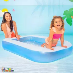 acqua scape Big * 41 (5.5 FT. Bath tub for Baby Inflatable Rectangular Pool with Air Pump Inflatable Swimming Pool image 2