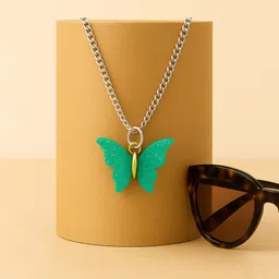 bskstore Dazzling Glitter Butterfly Pendant Necklaces Sterling Silver Sterling Silver Locket image 4