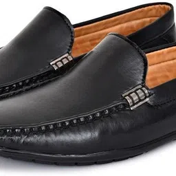 katenia Black Synthetic Leather Casual Loafers For Men image 4