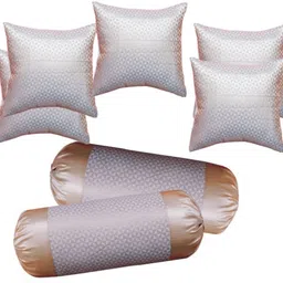 Microfibre Bolster Pack of 7 Solid With Cover, Combo Set Of 5 Premium Cushions & 2 Bolster-image-31