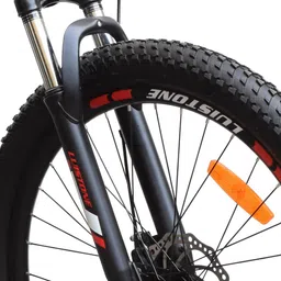 t-luistone Semi Fat Tyre Cycle for Men with Dual Disc Brake, Front (GREY RED) 26 T (inch) Fat Tyre Cycle image 3