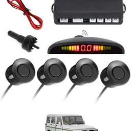 monolive Black Reverse Car Parking Sensor for Universal for All Cars-37 Set of 4 pcs Car Parking Sensors with LED Parking Assistant Kit-37 Parking Sensor image 1