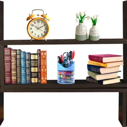 ne furniture Calls_Brown Engineered Wood Open Book Shelf-picture-23