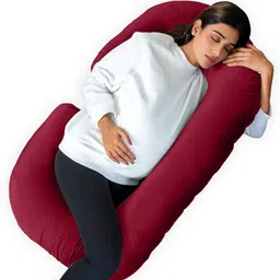 winx ultra soft C shaped Polyester Fibre Solid Pregnancy Pillow Pack of 1-picture-17