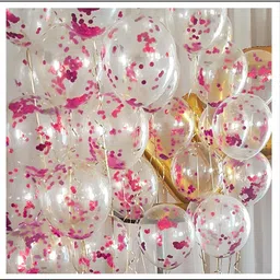 meezone Printed INK Glitter Transparent Confetti Balloons Balloon-picture-11