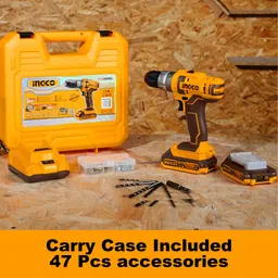 ingco 20V Drill Machine with Hammer Function, 2-Speed, 45NM Lithium-Ion Cordless Drill Cordless Drill image 4