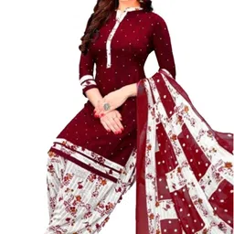 yashika Unstitched Crepe Salwar Suit Material Floral Print image 1