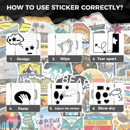 hasthip 8 cm Travel Stickers Pack 50pcs Waterproof Vinyl Stickers For Laptop Bottles Reusable Sticker image 5